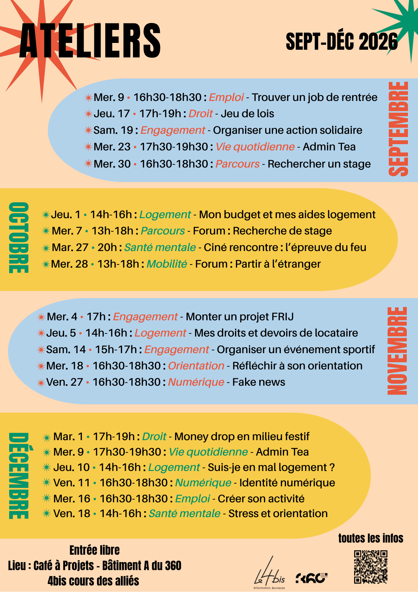Image de l'événement : Ateliers 2026