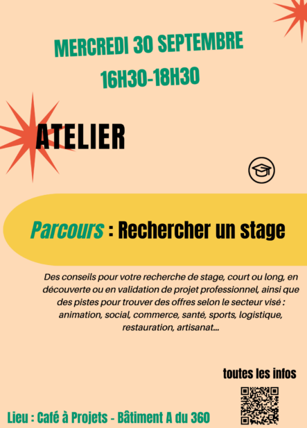 Atelier : Rechercher un stage